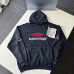 Hoodie Dark Blue & Embroidered Red Logo