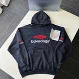 Hoodie Dark Blue & Embroidered Red Logo