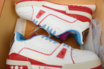 Sneakers White Red & Light Blue Details 2024