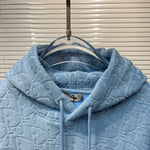 Hoodie Light Blue Monogram Towel Style 2023