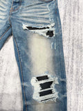 Jeans Blue & Black Patch 2023