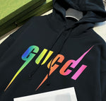 Hoodie Black & Rainbow Logo