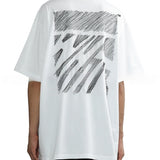 T-Shirt White & Sketch Back 2024