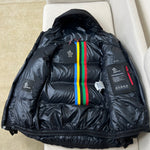 Down Jacket Black & Colorful Logo