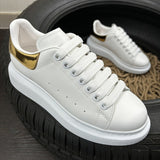 Sneakers White & Shiny Gold Back 2024