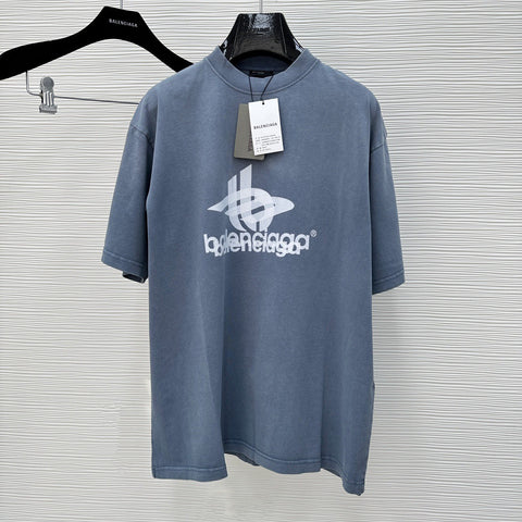 T-Shirt Light Blue & Double White Logo 2024