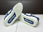 Sneakers White & Blue Squares 2024