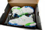 Track Sneakers White Green & Blue