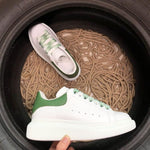 Sneakers White & Green Leather Back 2024