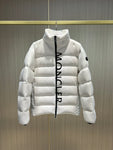 Down Jacket White & Vertical Side Logo 2024