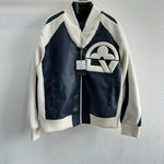 Leather Jacket Blue & White 2024