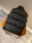 Down Jacket Black & Leather Details 2024