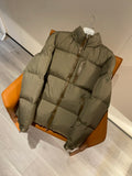 Down Jacket Green & Leather Details 2024