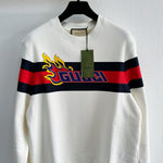 Crewneck White & Flames Logo 2024