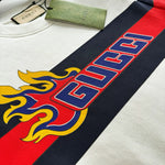 Crewneck White & Flames Logo 2024