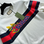 Crewneck White & Flames Logo 2024