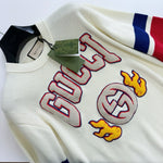 Sweater White & Embroidered Logo 2024