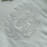 T-Shirt White & White Embroidered Logo 2024