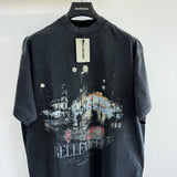 T-Shirt City View Black Old Style 2024