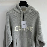 Hoodie Grey Heavy Style & Embroidered Logo 2024