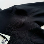 Hoodie Black & Big Embroidered Logo 2024