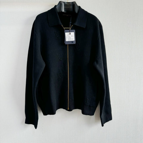 Jacket Zip-Up Black Monogram 2024