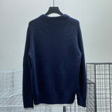 Maglione Logo Ricamato Blu Scuro &amp; Grigio