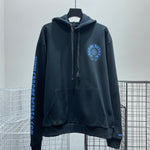 Hoodie Black Classic & Blue Logo