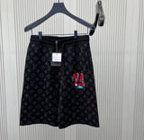 Shorts Monogram Black & Red Logo