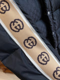 Down Jacket Monogram & Stripes Logo