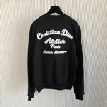 Crewneck Black Atelier Embroidered Logo