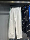 Pantaloni da jogging Logo ricamato bianco e verde