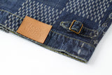 Jeans Jacket Blue Monogram & Squares