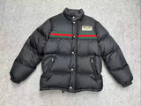 Down Jacket Black & Classic Stripes