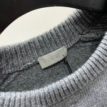 Maglione Logo Ricamato Blu Scuro &amp; Grigio