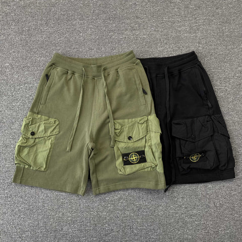 Cargo Shorts Black & Green