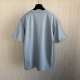 T-Shirt Mini Embroidered Logo Light Blue