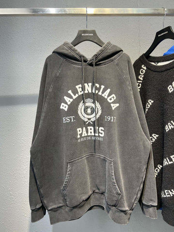 Hoodie Washed Black & Old Logo