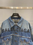 Jeans Jacket Blue & Embroidered Logo