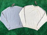 Sweater Arms Stripes Logo White & Grey