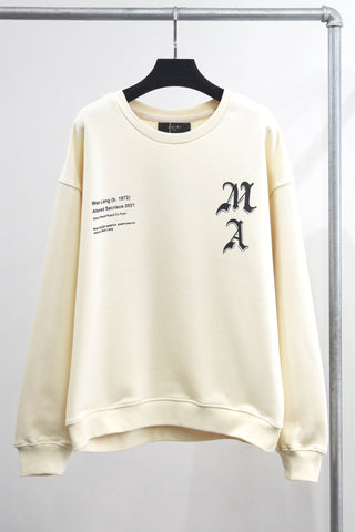 Crewneck Cream & Black Logo