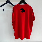 T-Shirt Red Full Embroidered Logo