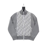 Zip-Up Crewneck Grey & Monogram