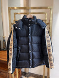 Down Jacket Monogram & Stripes Logo