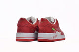 Sneakers Collab rosse e bianche