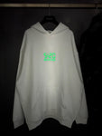 Hoodie White & Glow In The Dark Logo