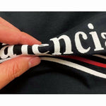 T-Shirt Mini Logo Ricamato Nero &amp; Blu