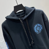 Hoodie Black Classic & Blue Logo