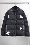 Down Jacket Black & White Cross Patch