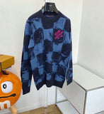 Sweater Blue Squares & Mini Logo